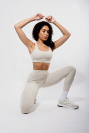 Sculpting gym leggings nude