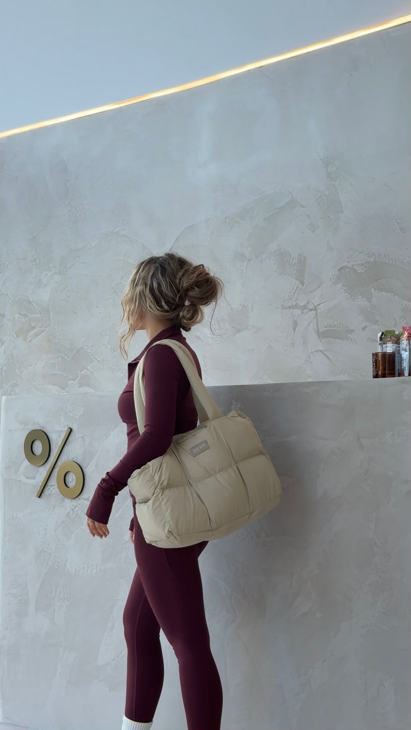 padded gym tote bag 