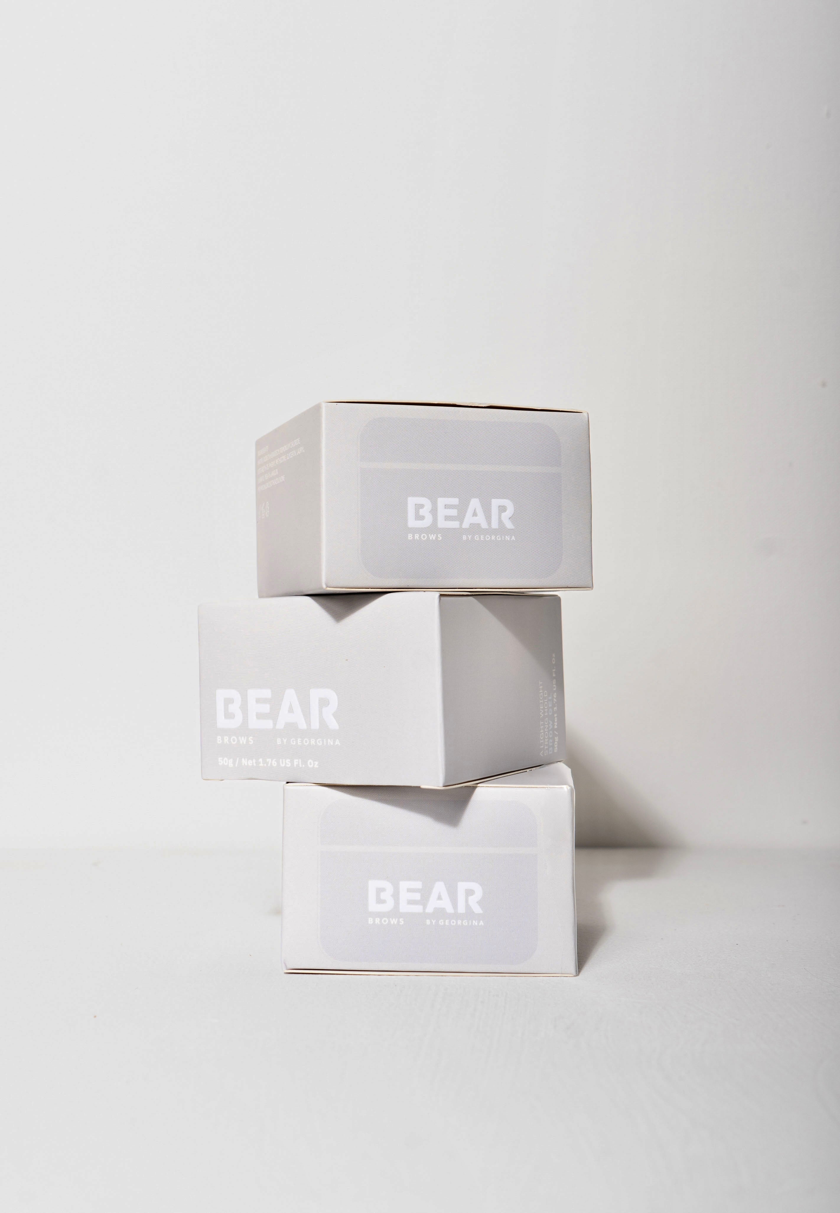 bear laminated fluffy brows