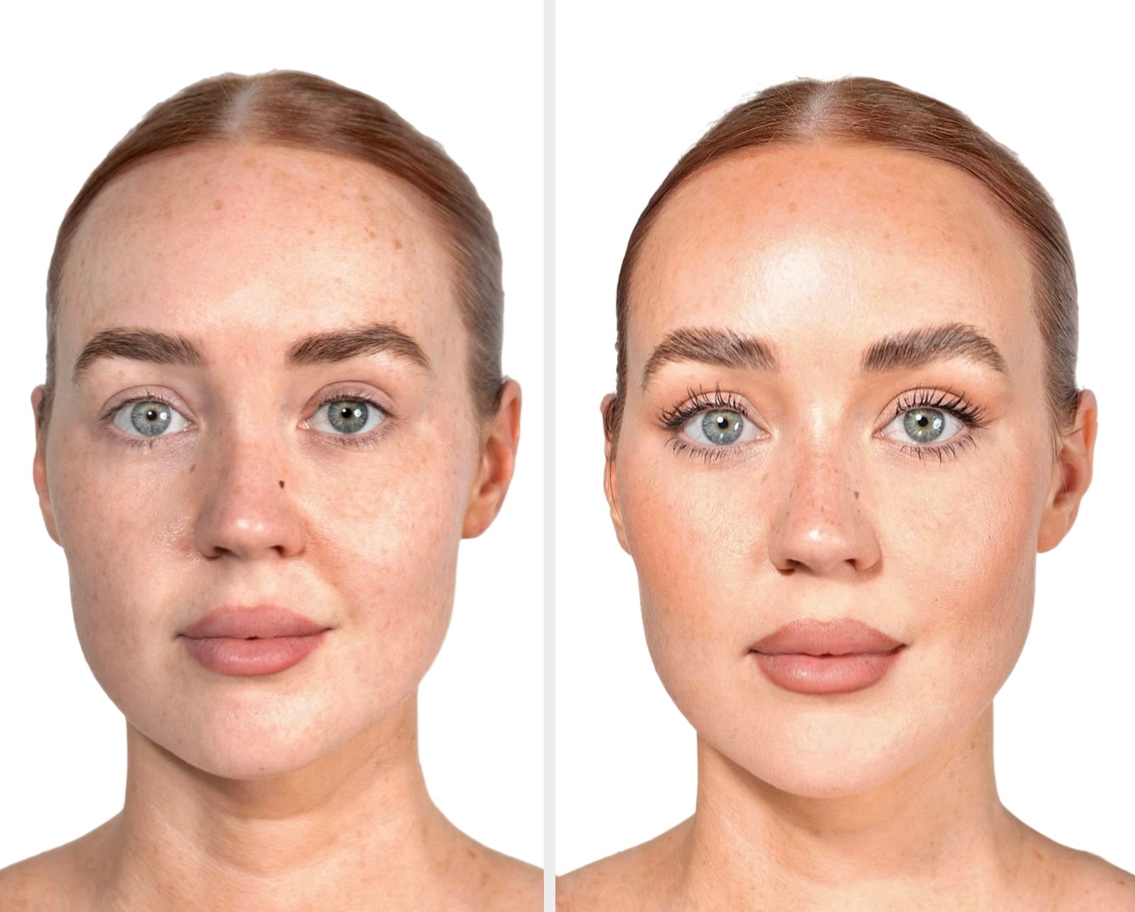 brightening cc serum with pearl undertones before and after
